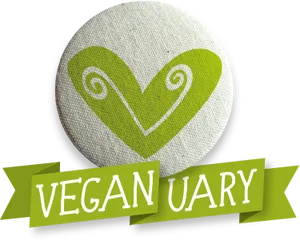 Veganuary Heart Logo PNG image