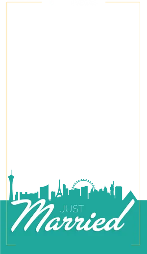 Vegas Just Married Sign PNG