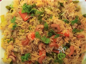 Vegetable Biryani Dish_ Closeup PNG image