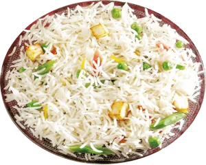 Vegetable Fried Rice Dish PNG image