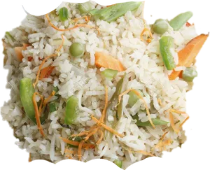 Vegetable Fried Rice Dish PNG image