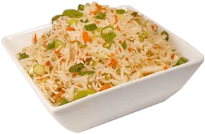 Vegetable Fried Rice Dish PNG image