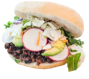 Veggie Burger Delight PNG image