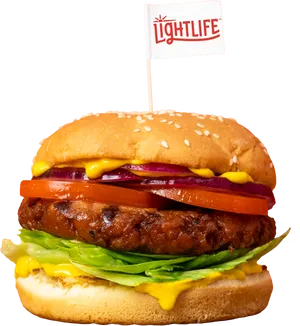 Veggie Burger Delight PNG image