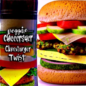 Veggie Cheeseburger Twist Png 64 PNG image