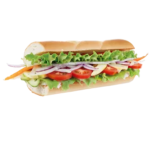 Veggie Lover's Sub Sandwich PNG 88