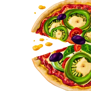 Veggie Pizza Cartoon PNG Mof35 PNG