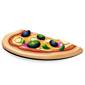 Veggie Pizza Vector Illustration Png 3 PNG image