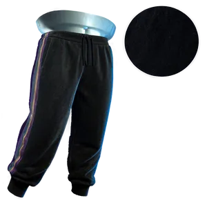 Velvet Black Sweatpants PNG 51