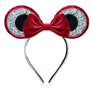 Velvet Minnie Mouse Ears PNG 06132024