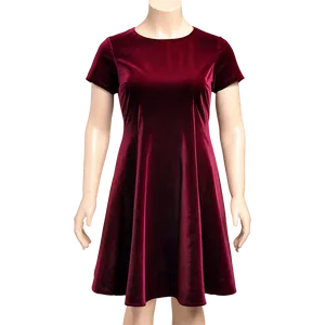 Velvet Party Dress PNG 12