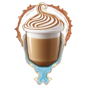 Velvety Latte Art Png Mfh PNG image