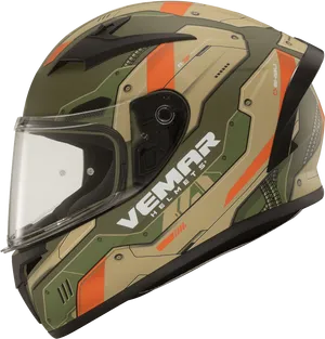 Vemar Camo Motorcycle Helmet PNG image