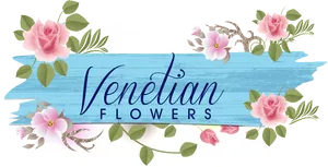 Venetian Flowers Logo Design PNG image