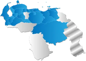 Venezuela Administrative Divisions Map PNG