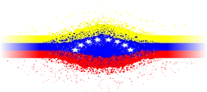 Venezuela Flag Digital Disintegration Effect PNG image