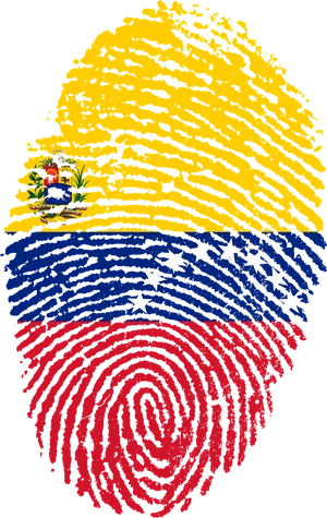 Venezuela Flag Fingerprint Art PNG image