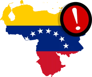 Venezuela Map Alert Exclamation PNG image