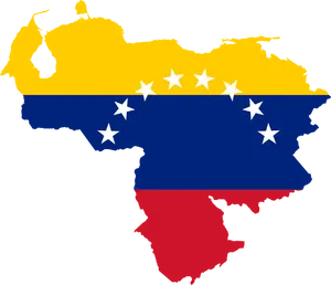 Venezuela Map Flag Graphic PNG image