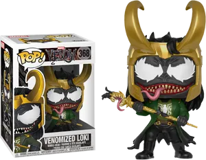 Venomized Loki Funko Pop Figure PNG
