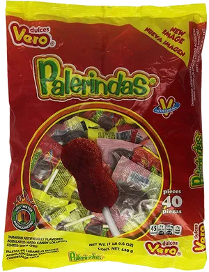 Vero Palerindas Tamarind Lollipops Package PNG image