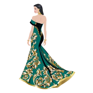 Versace Gown Design PNG 06202024 PNG