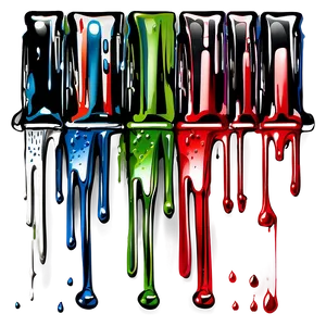 Vertical Spray Paint Drip PNG 06282024