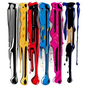 Vertical Spray Paint Drip PNG Dir