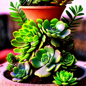 Vertical Succulent Garden PNG Yck PNG