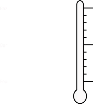 Vertical Thermometer Illustration