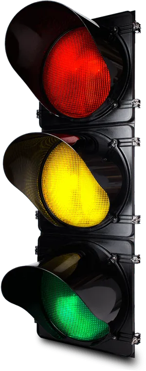 Vertical Traffic Light Illuminated PNG image