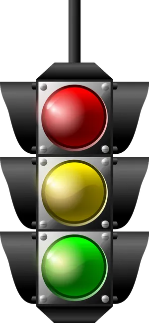 Vertical Traffic Light Illustration PNG image