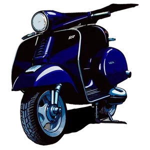 Vespa In Night City Png 06252024 PNG image