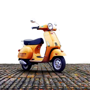 Vespa On Cobblestone Street Png 06252024 PNG image