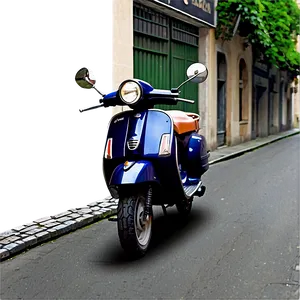 Vespa On Cobblestone Street Png Nrx29 PNG image