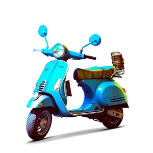 Vespa Scooter At Sunset PNG 75