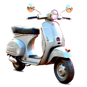 Vespa Scooter Line Art PNG 06252024