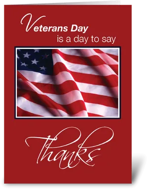 Veterans Day Thanks Card PNG image