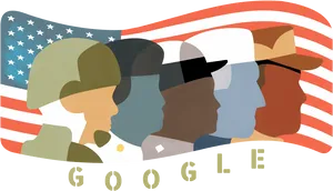 Veterans Day Tribute Google Doodle PNG image