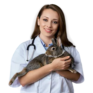 Veterinarian Holding Rabbit Png 35 PNG image