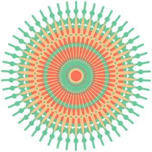 Vibrant Abstract Mandala Art PNG image