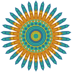 Vibrant Abstract Mandala Art PNG image