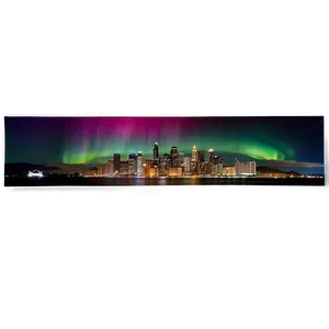 Vibrant Aurora Skyline PNG Oom PNG