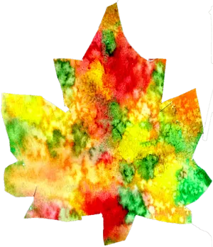 Vibrant_ Autumn_ Leaf_ Artwork PNG image