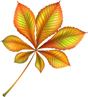 Vibrant Autumn Leaf PNG image