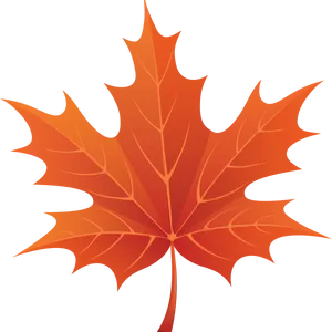 Vibrant Autumn Maple Leaf PNG image