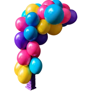 Vibrant Balloon Garland For Parties PNG Whw PNG