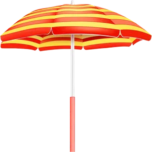 Vibrant Beach Umbrella PNG image