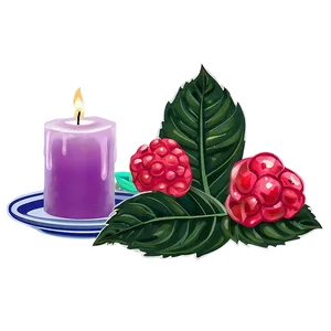 Vibrant Berry Candle PNG 05242024 PNG