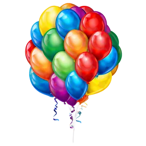 Vibrant Birthday Balloon Png Vbo90 PNG image